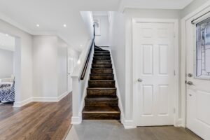 Stairs and living room floors